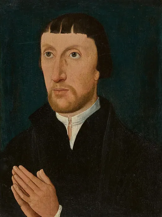 Framed Print : Portrait of Philippe de Machefoin (?-1453). Creator: Weyden, Rogier van der, (Workshop) Framed Print : Portrait of Philippe de Machefoin (?-1453). Creator: Weyden, Rogier van der, (Workshop)