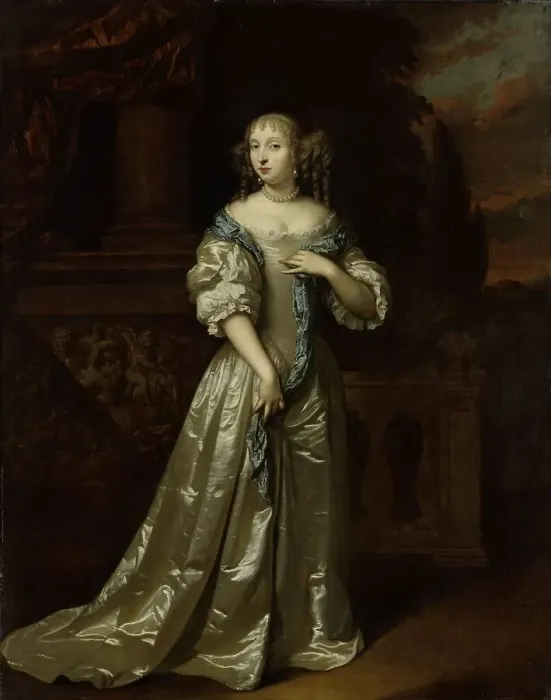Framed Print : Portrait of Philippina Staunton, Wife of Roelof van Arkel (1632-1709), lord of Broeckhuijsen, 1668. Creator: Gaspar Netscher Framed Print : Portrait of Philippina Staunton, Wife of Roelof van Arkel (1632-1709), lord of Broeckhuijsen, 1668. Creator: Gaspar Netscher