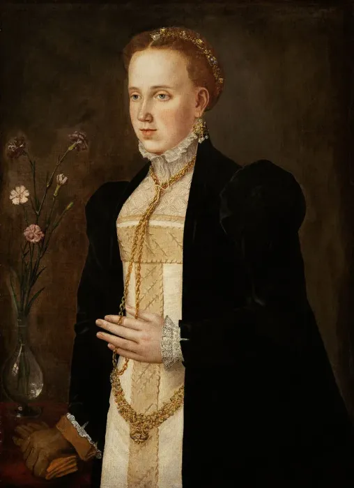 Framed Print : Portrait of Philippine Welser (1527-1580), ca 1557 Framed Print : Portrait of Philippine Welser (1527-1580), ca 1557