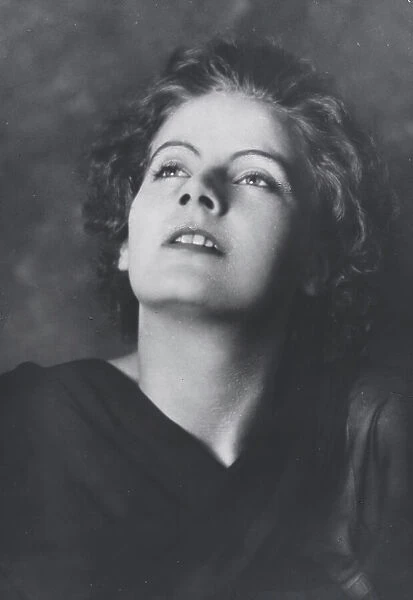 Portrait photograph of Greta Garbo, 1925 July. Creator: Arnold Genthe