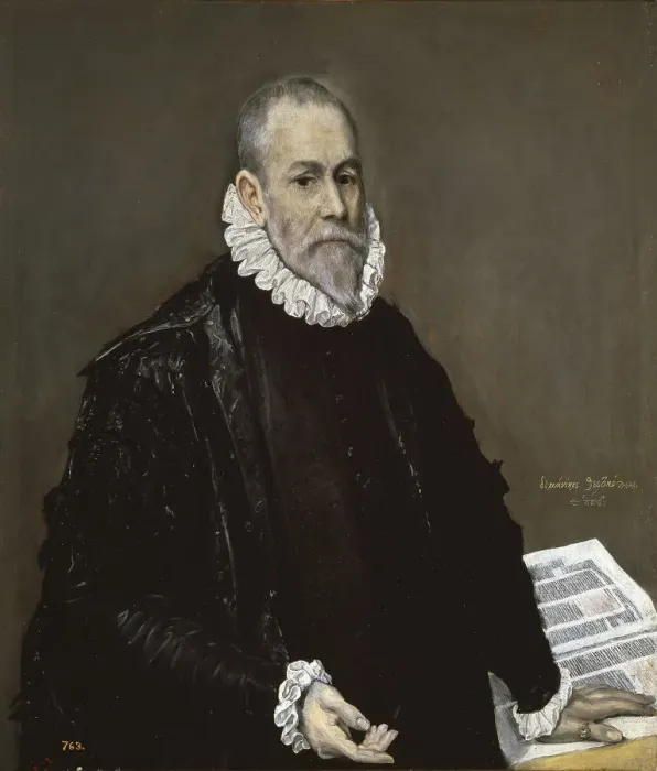 Framed Print : Portrait of a Physician, 1582-1585. Artist: El Greco, Dominico (1541-1614) Framed Print : Portrait of a Physician, 1582-1585. Artist: El Greco, Dominico (1541-1614)