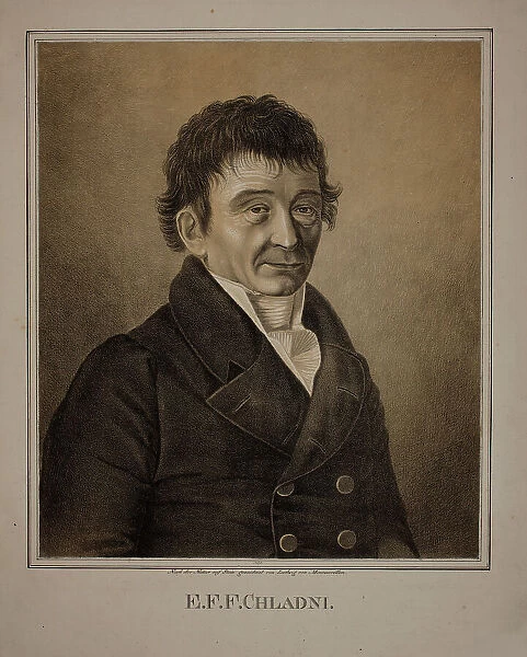 Portrait of the physicist Ernst Florens Friedrich Chladni (1756-1827). Creator: Montmorillon, Ludwig Albert von (1794-1854)