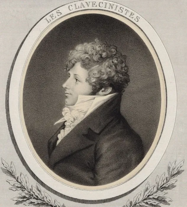 Framed Print : Portrait of pianist and composer Daniel Steibelt (1765-1823). Creator: Lemoine, Alfred (1824-1881) Framed Print : Portrait of pianist and composer Daniel Steibelt (1765-1823). Creator: Lemoine, Alfred (1824-1881)