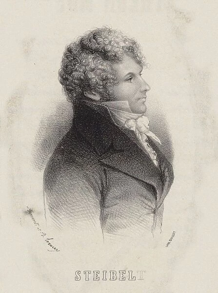 Portrait of pianist and composer Daniel Steibelt (1765-1823), 1850. Creator: Leroux
