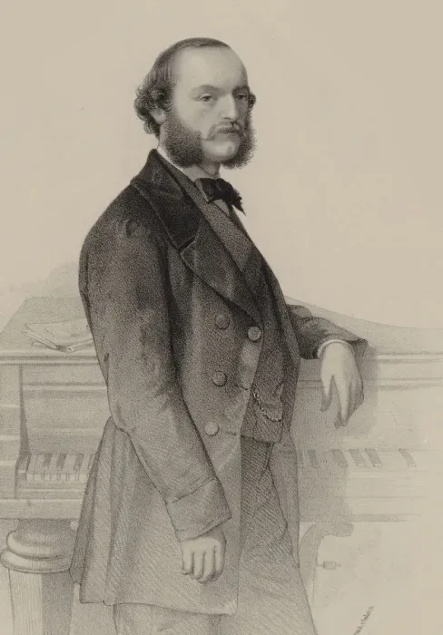 Framed Print : Portrait of the pianist and composer Desire Magnus (1828-1884). Creator: Raunheim Framed Print : Portrait of the pianist and composer Desire Magnus (1828-1884). Creator: Raunheim