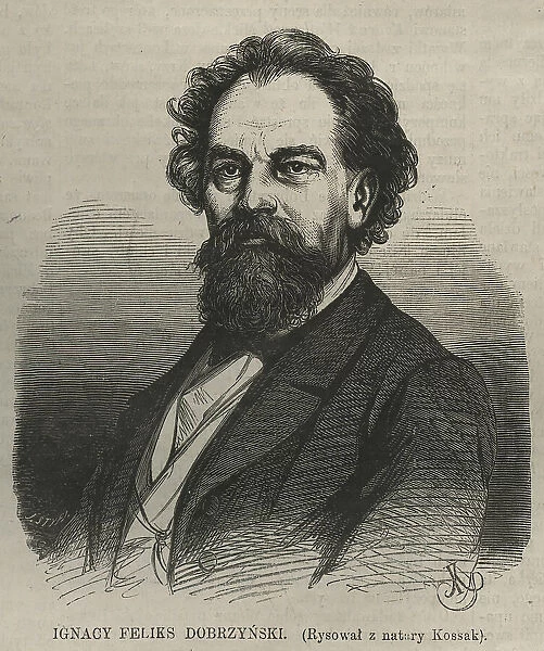 Portrait of the pianist and composer Ignacy Feliks Dobrzynski (1807-1867). Creator: Kossak, Juliusz Fortunat (1824-1899)