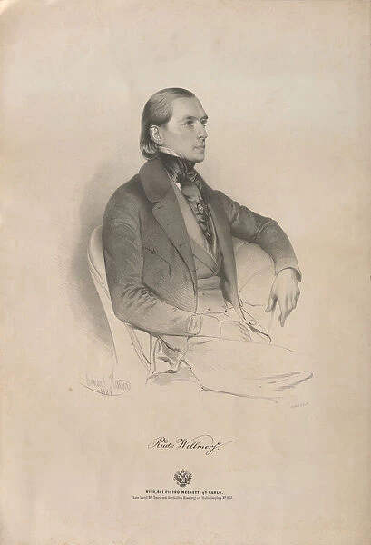 Portrait of pianist and composer Rudolf Heinrich Willmers (1821-1878), 1849
