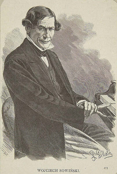 Portrait of the pianist and composer Wojciech Albert Sowinski (1805-1880). Creator: Styfi, Jan (1841-1921)