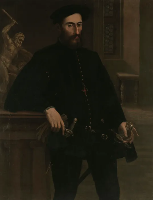 Framed Print : Portrait of Pier Luigi Farnese (1503-1547), c1547. Creator: Mazzola Bedoli, Girolamo (c. 1500-1569) Framed Print : Portrait of Pier Luigi Farnese (1503-1547), c1547. Creator: Mazzola Bedoli, Girolamo (c. 1500-1569)