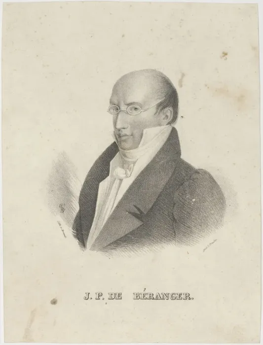 Framed Print : Portrait of Pierre-Jean de Beranger (1780-1857). Creator: Brandt, Cacilie Framed Print : Portrait of Pierre-Jean de Beranger (1780-1857). Creator: Brandt, Cacilie