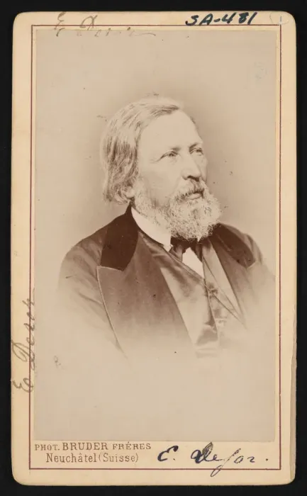 Framed Print : Portrait of Pierre Jean Edouard Desor (1811-1882), Before 1882. Creator: Bruder Freres Framed Print : Portrait of Pierre Jean Edouard Desor (1811-1882), Before 1882. Creator: Bruder Freres