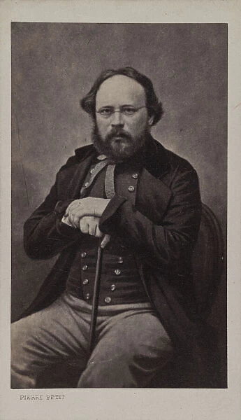 Portrait of Pierre-Joseph Proudhon (1809-1865), ca 1860