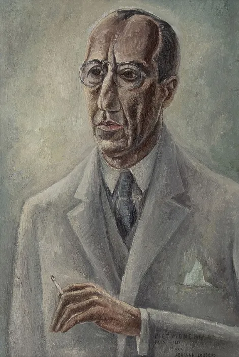 Framed Print : Portrait of Piet Mondrian, 1931. Creator: Lubbers, Adriaan (1892-1954) Framed Print : Portrait of Piet Mondrian, 1931. Creator: Lubbers, Adriaan (1892-1954)