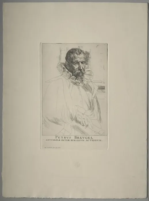 Framed Print : Portrait of Pieter Brueghel. Creator: Anthony van Dyck (Flemish, 1599-1641) Framed Print : Portrait of Pieter Brueghel. Creator: Anthony van Dyck (Flemish, 1599-1641)