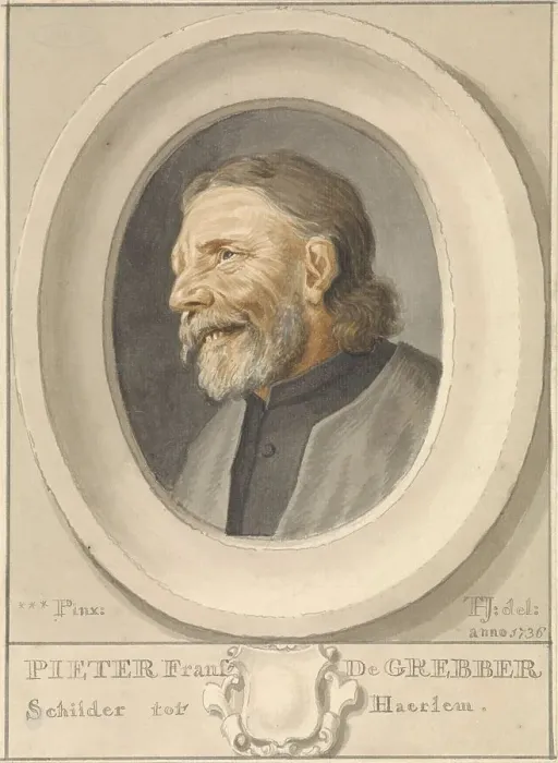Framed Print : Portrait of Pieter Fransz de Greber, 1736. Creator: Tako Hajo Jelgersma Framed Print : Portrait of Pieter Fransz de Greber, 1736. Creator: Tako Hajo Jelgersma
