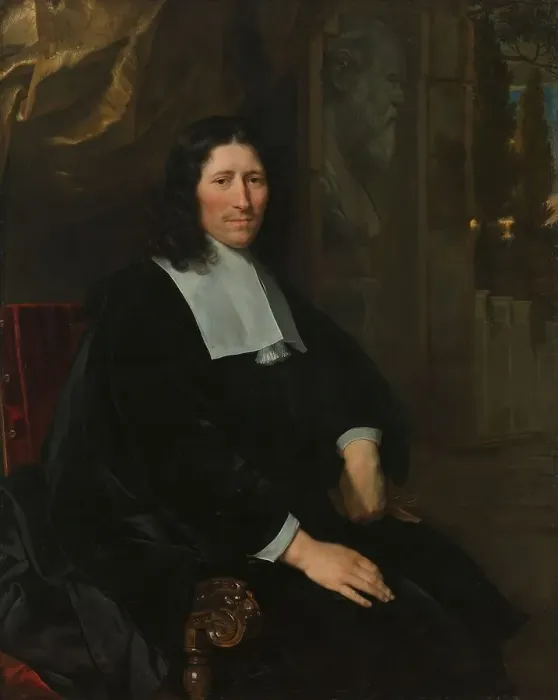 Framed Print : Portrait of Pieter de la Court, 1667. Creator: Abraham Lambertsz. Van Den Tempel Framed Print : Portrait of Pieter de la Court, 1667. Creator: Abraham Lambertsz. Van Den Tempel