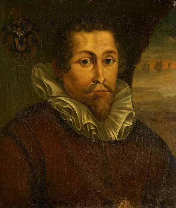 Framed Print : Portrait of Pieter Willemsz Verhoeff (c.1573-1609), after c.1607. Creator: Anon Framed Print : Portrait of Pieter Willemsz Verhoeff (c.1573-1609), after c.1607. Creator: Anon