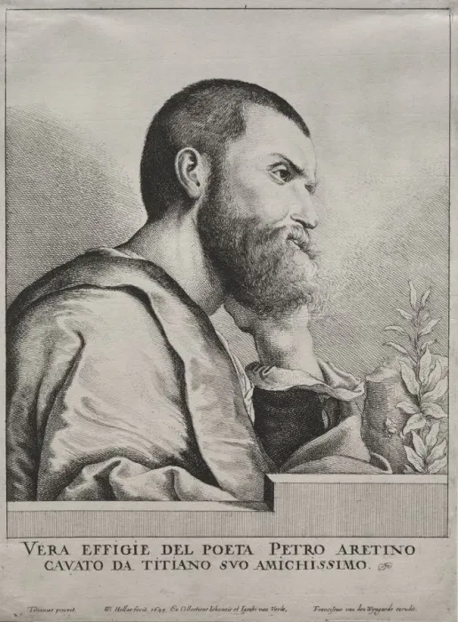 Framed Print : Portrait of Pietro Aretino, 1649. Creator: Wenceslaus Hollar (Bohemian, 1607-1677) Framed Print : Portrait of Pietro Aretino, 1649. Creator: Wenceslaus Hollar (Bohemian, 1607-1677)
