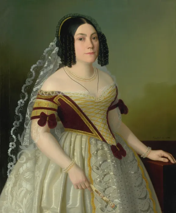 Framed Print : Portrait of Piroska Radvanska, 1846. Creator: Jozef Bozetech Klemens Framed Print : Portrait of Piroska Radvanska, 1846. Creator: Jozef Bozetech Klemens