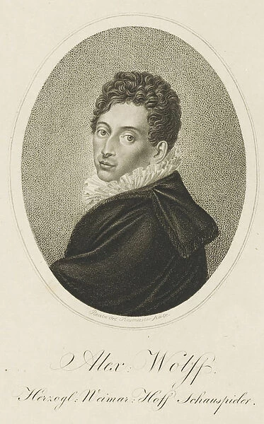 Portrait of Pius Alexander Wolff (1782-1828), ca 1820. Creator: Rossmaesler, Johann Adolf