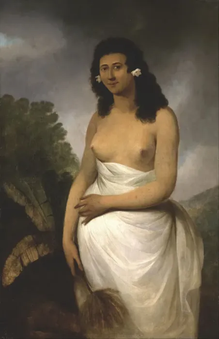 Framed Print : Portrait of Poedooa, daughter of Orea, King of Ulaitea, Society Islands, ca. 1783. Artist: Webber, John (1751-1793) Framed Print : Portrait of Poedooa, daughter of Orea, King of Ulaitea, Society Islands, ca. 1783. Artist: Webber, John (1751-1793)