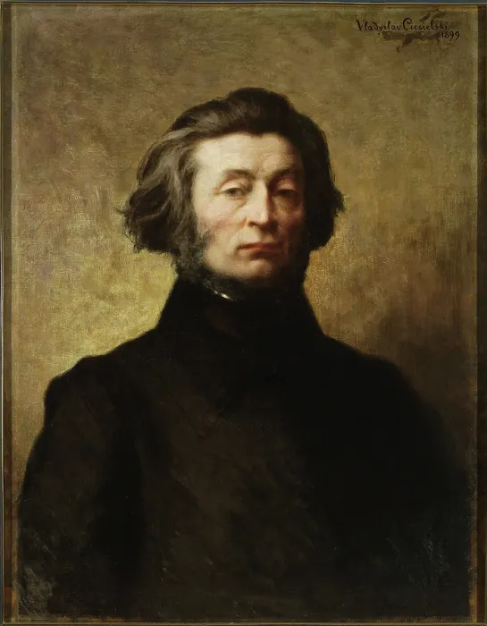 Framed Print : Portrait of the poet Adam Mickiewicz (1798-1855), 1899. Creator: Ciesielski, Wladyslaw (1845-1901) Framed Print : Portrait of the poet Adam Mickiewicz (1798-1855), 1899. Creator: Ciesielski, Wladyslaw (1845-1901)