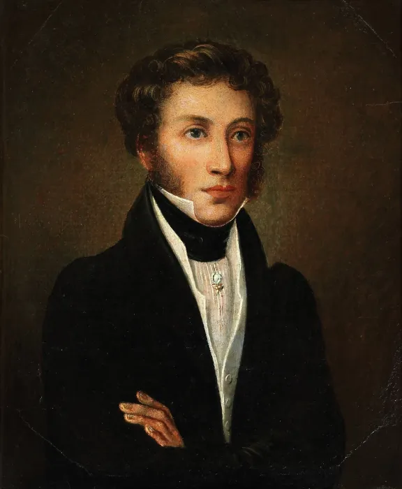 Framed Print : Portrait of the poet Alexander Sergeyevich Pushkin (1799-1837), c1845. Creator: Anonymous Framed Print : Portrait of the poet Alexander Sergeyevich Pushkin (1799-1837), c1845. Creator: Anonymous