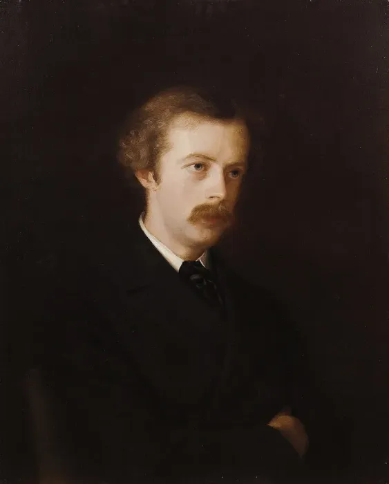Framed Print : Portrait of the poet Arthur Symons (1865-1945), 1898. Creator: La Tour, Mathilde de Framed Print : Portrait of the poet Arthur Symons (1865-1945), 1898. Creator: La Tour, Mathilde de