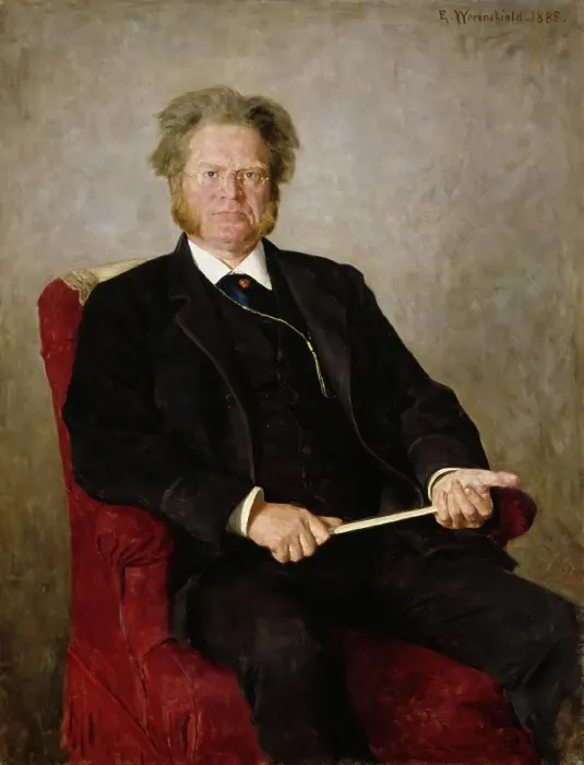 Framed Print : Portrait of the Poet Bjornstjerne Bjornson, 1885. Creator: Erik Werenskiold Framed Print : Portrait of the Poet Bjornstjerne Bjornson, 1885. Creator: Erik Werenskiold