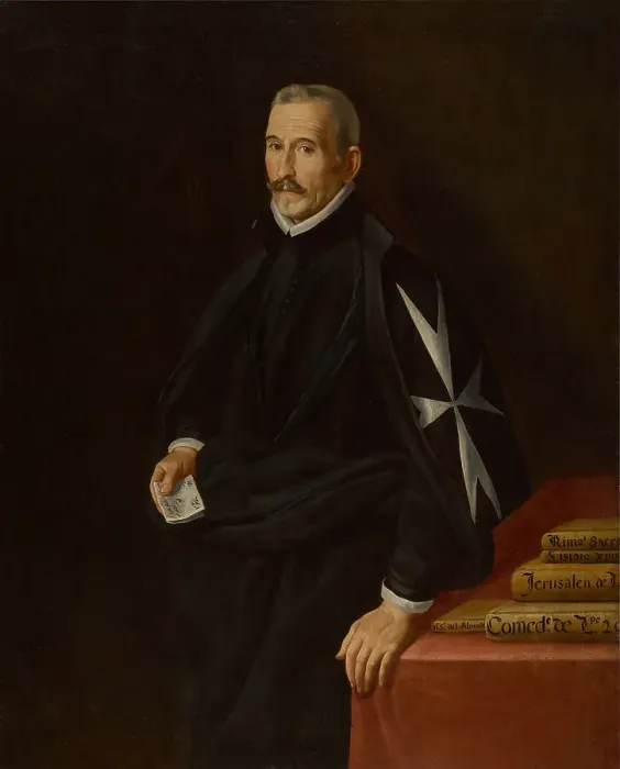 Framed Print : Portrait of the Poet Félix Lope de Vega (1562-1635). Creator: Hamen y León, Juan van der (1596-1631) Framed Print : Portrait of the Poet Félix Lope de Vega (1562-1635). Creator: Hamen y León, Juan van der (1596-1631)