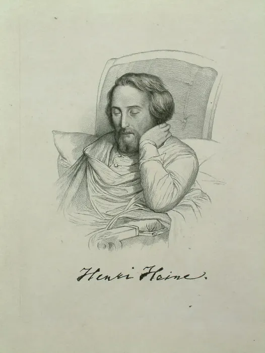 Framed Print : Portrait of the poet Heinrich Heine (1797-1856), 1851. Artist: Gleyre, Charles (1808-1874) Framed Print : Portrait of the poet Heinrich Heine (1797-1856), 1851. Artist: Gleyre, Charles (1808-1874)