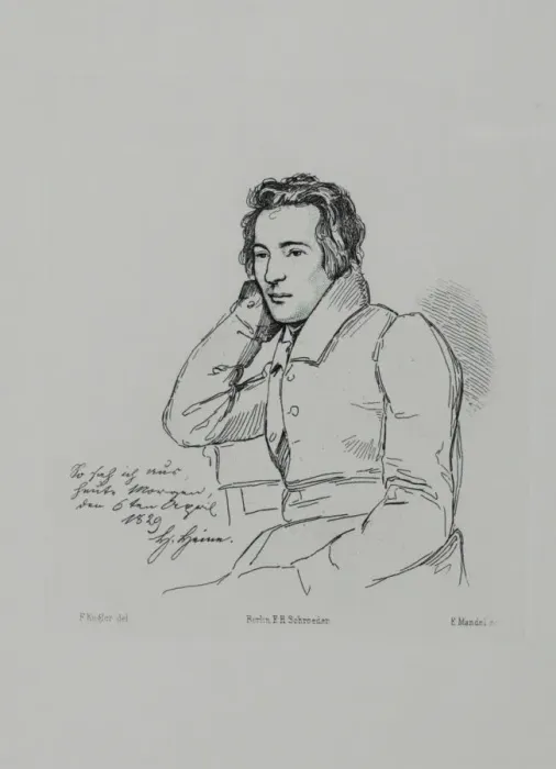Framed Print : Portrait of the poet Heinrich Heine (1797-1856) After Franz Kugler from 1829, 1854. Artist: Mandel, Eduard (1810-1882) Framed Print : Portrait of the poet Heinrich Heine (1797-1856) After Franz Kugler from 1829, 1854. Artist: Mandel, Eduard (1810-1882)