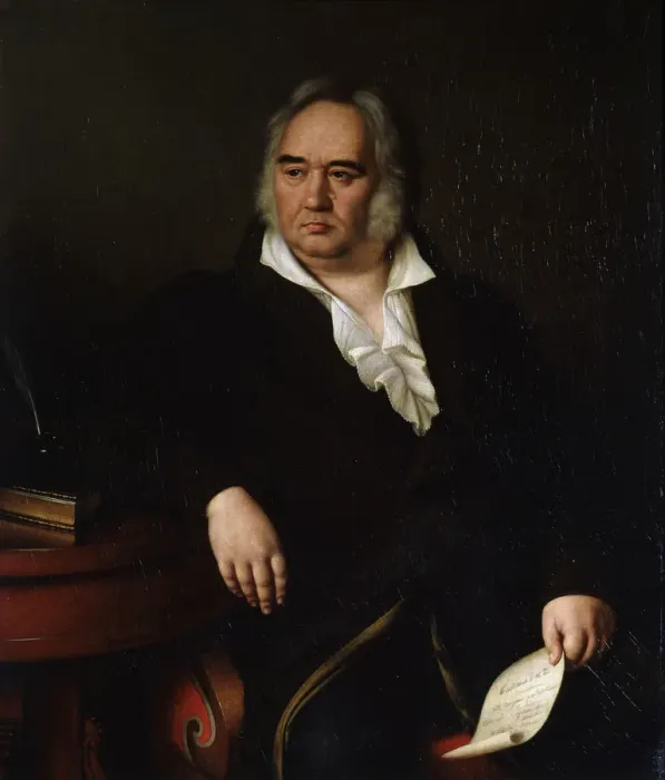 Framed Print : Portrait of the Poet Ivan A Krylov, 1832. Artist: Johann Leberecht Eggink Framed Print : Portrait of the Poet Ivan A Krylov, 1832. Artist: Johann Leberecht Eggink