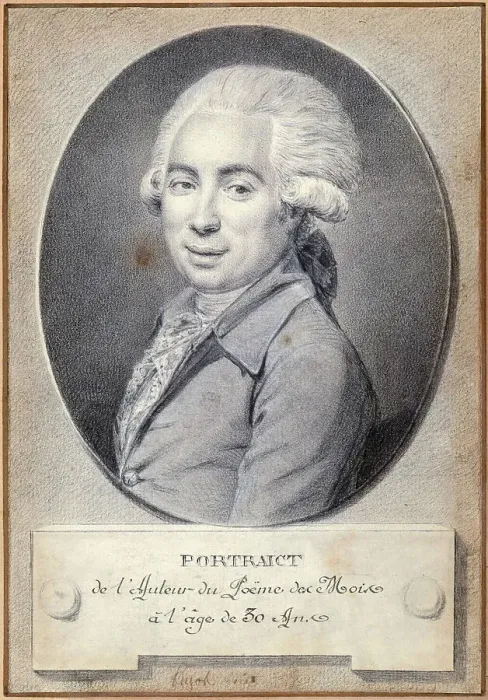 Framed Print : Portrait of the poet Jean-Antoine Roucher (1745-1794). Creator: Pujos, André (1738-1788) Framed Print : Portrait of the poet Jean-Antoine Roucher (1745-1794). Creator: Pujos, André (1738-1788)
