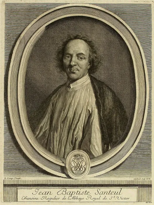 Framed Print : Portrait of the Poet Jean-Baptiste de Santeul (1630-1697). Creator: Edelinck, Gerard (1640-1707) Framed Print : Portrait of the Poet Jean-Baptiste de Santeul (1630-1697). Creator: Edelinck, Gerard (1640-1707)