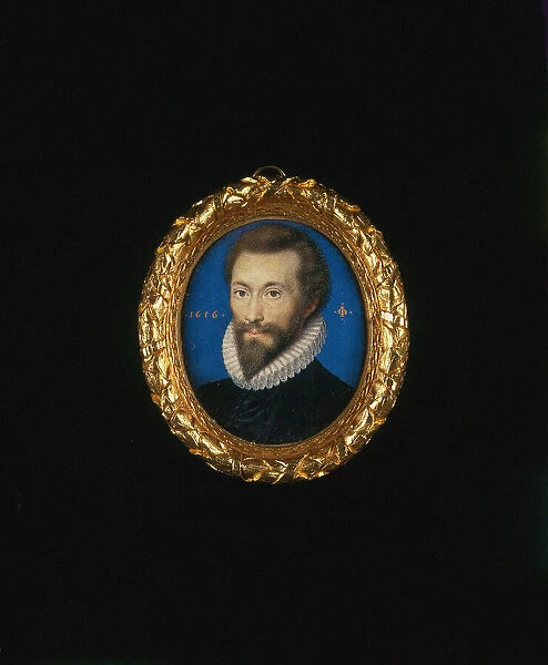 Portrait of the poet John Donne (1572-1631), 1616. Creator: Oliver, Isaac (1556-1617)