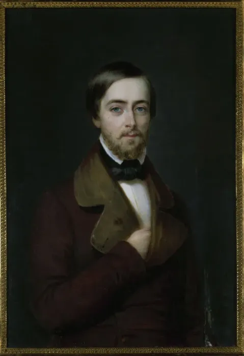 Framed Print : Portrait of the poet Joseph Mery (1798-1866), c. 1830-1840. Creator: Anonymous Framed Print : Portrait of the poet Joseph Mery (1798-1866), c. 1830-1840. Creator: Anonymous