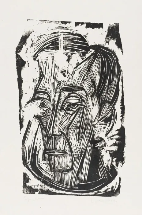 Framed Print : Portrait of the Poet Leonhard Frank I, 1917. Creator: Kirchner; Ernst Ludwig (1880-1938) Framed Print : Portrait of the Poet Leonhard Frank I, 1917. Creator: Kirchner; Ernst Ludwig (1880-1938)