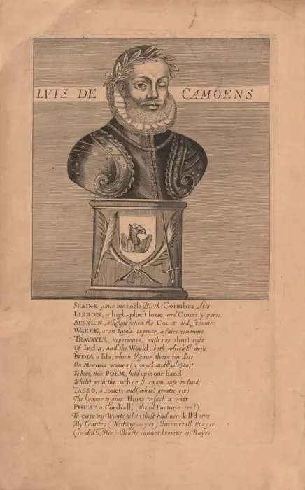 Framed Print : Portrait of the poet Luis Vaz de Camoes (c. 1524-1580), 1655. Creator: Anonymous Framed Print : Portrait of the poet Luis Vaz de Camoes (c. 1524-1580), 1655. Creator: Anonymous