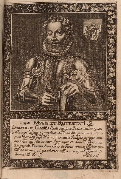 Portrait of the poet Luis Vaz de Camoes (c. 1524-1580), 1624. Creator: Faria