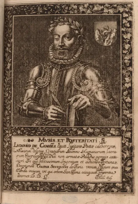 Framed Print : Portrait of the poet Luis Vaz de Camoes (c. 1524-1580), 1624. Creator: Faria Framed Print : Portrait of the poet Luis Vaz de Camoes (c. 1524-1580), 1624. Creator: Faria