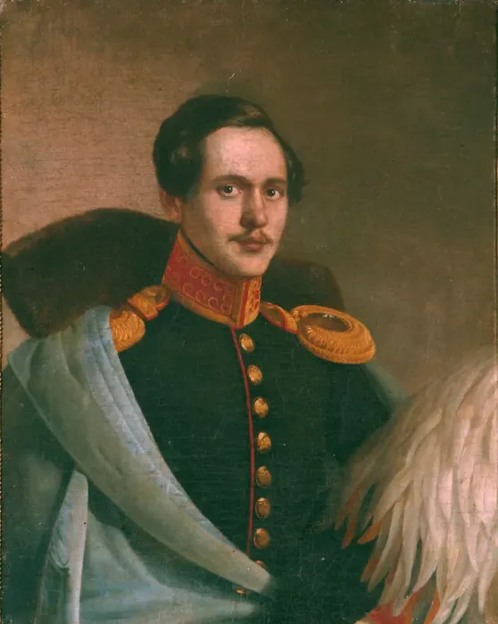 Framed Print : Portrait of the poet Mikhail Lermontov (1814-1841), 1834. Artist: Budkin, Philipp Osipovich (1806-1850) Framed Print : Portrait of the poet Mikhail Lermontov (1814-1841), 1834. Artist: Budkin, Philipp Osipovich (1806-1850)
