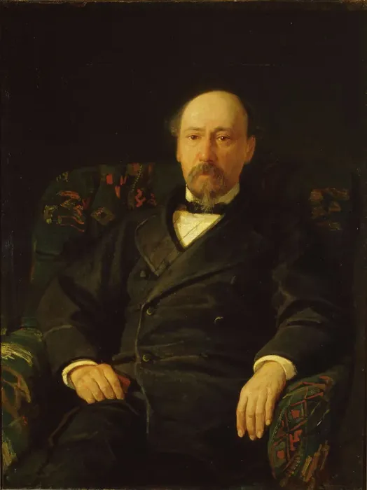 Framed Print : Portrait of the poet Nikolay Nekrasov (1821-1877), 1872. Artist: Ge, Nikolai Nikolayevich (1831-1894) Framed Print : Portrait of the poet Nikolay Nekrasov (1821-1877), 1872. Artist: Ge, Nikolai Nikolayevich (1831-1894)