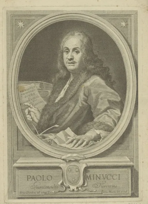 Framed Print : Portrait of the poet Paolo Minucci (1606-1695), 1720s. Creator: Masini, Pietro (active 1720s) Framed Print : Portrait of the poet Paolo Minucci (1606-1695), 1720s. Creator: Masini, Pietro (active 1720s)