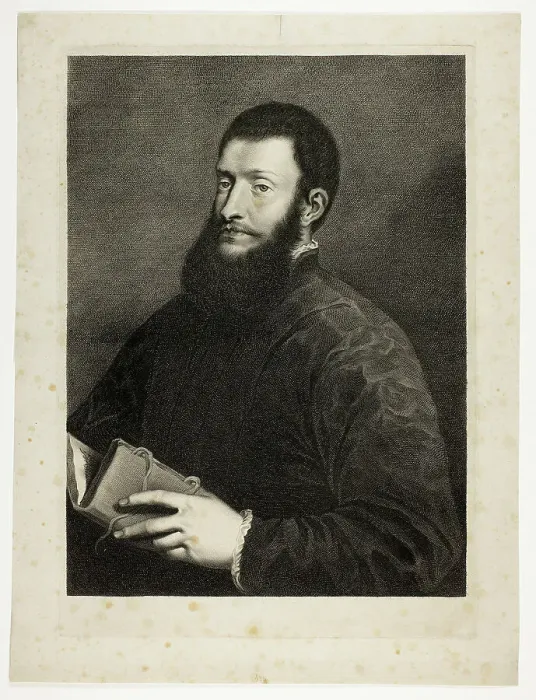Framed Print : Portrait of the Poet Pietro Aretino, from Cabinet Reynst; Variarum imaginum a... 1655-1660. Creator: Cornelis van Dalen II Framed Print : Portrait of the Poet Pietro Aretino, from Cabinet Reynst; Variarum imaginum a... 1655-1660. Creator: Cornelis van Dalen II