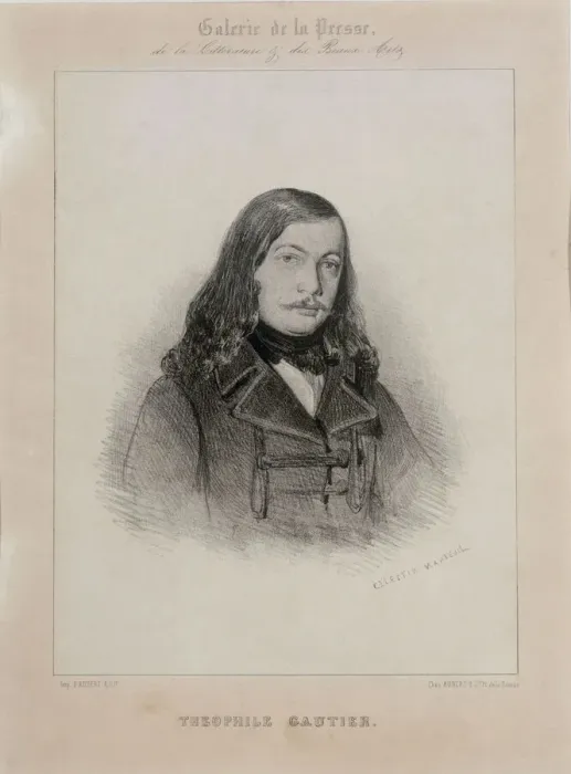 Framed Print : Portrait of the poet Theophile Gautier (1811-1872) Framed Print : Portrait of the poet Theophile Gautier (1811-1872)