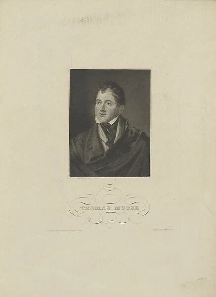 Portrait of the poet Thomas Moore (1779-1852), 1830s. Creator: Anonymous