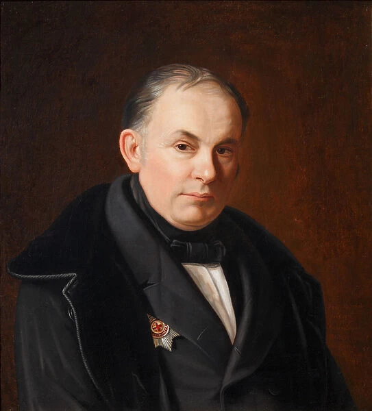 Portrait of the poet Vasily Zhukovsky (1783-1852), 1854. Artist: Igin, Fyodor Ivanovich (1816-1860)