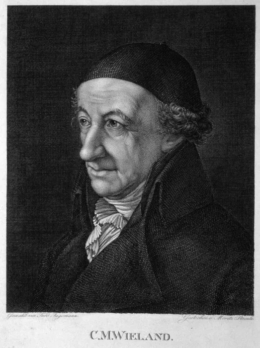 Framed Print : Portrait of the Poet and writer Christoph Martin Wieland (1733-1813). Artist: Steinla, Moritz (1791-1858) Framed Print : Portrait of the Poet and writer Christoph Martin Wieland (1733-1813). Artist: Steinla, Moritz (1791-1858)