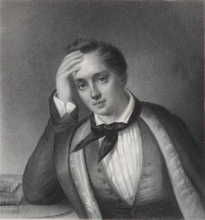 Framed Print : Portrait of the poet Yevgeny Abramovich Baratynsky (1800-1844), 1830s. Artist: Chevalier, Ferdinand (active Mid of 19th cen. ) Framed Print : Portrait of the poet Yevgeny Abramovich Baratynsky (1800-1844), 1830s. Artist: Chevalier, Ferdinand (active Mid of 19th cen. )